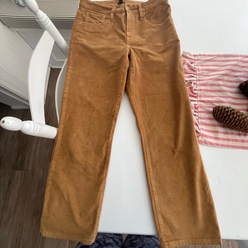 J. Crew Women's Brown Corduroy Straight Leg Jeans